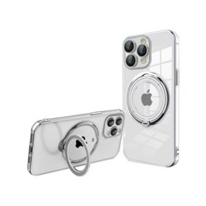 FUNDA COOL IPHONE 15 PRO MAGNETICA RING PLATA